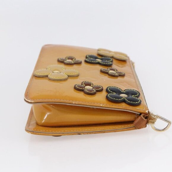 LOUIS VUITTON Monogram Vernis Lexington Pouch Flower Beige M92246 LV Auth BA7381 - Picture 5 of 16